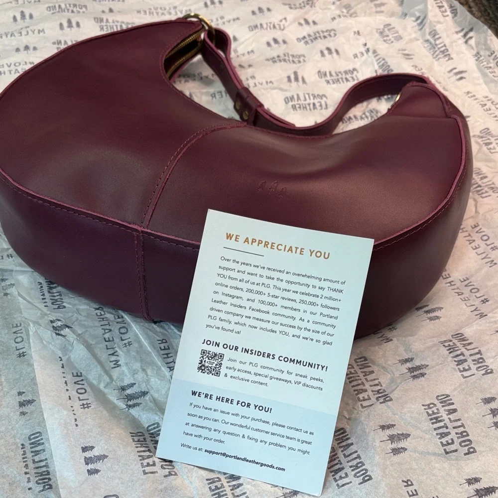 Portland Leather Deep Burgundy (lollipop) Nora Bag - Picture 2 of 12
